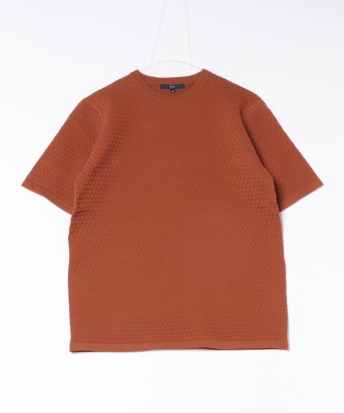 g-stage(ジーステージ)の「/g-stage/春夏ブリスタ― サマーニット クルーネック Tシャツ ジ-ステ-ジ(Tシャツ/カットソー・メンズ・オレンジ/グリーン・50/48/46)」の1枚目の写真
