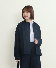 PAR ICI | ライトモールスキン ダブル釦シャツ(セットアップ対応)(シャツ/ブラウス)