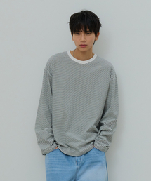 DESIRED（デシレッド）の「刺繍ストライプ長袖Tシャツ-FASK5103B0A（Tシャツ/カットソー）」