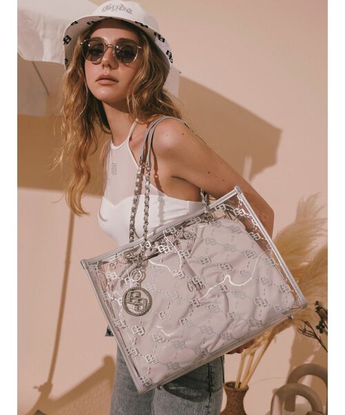 GYDA(ジェイダ)の「GG glitter print clearトートBAG(トートバッグ・レディース・ブラック/シルバー/ピンク・FREE)」の9枚目の写真