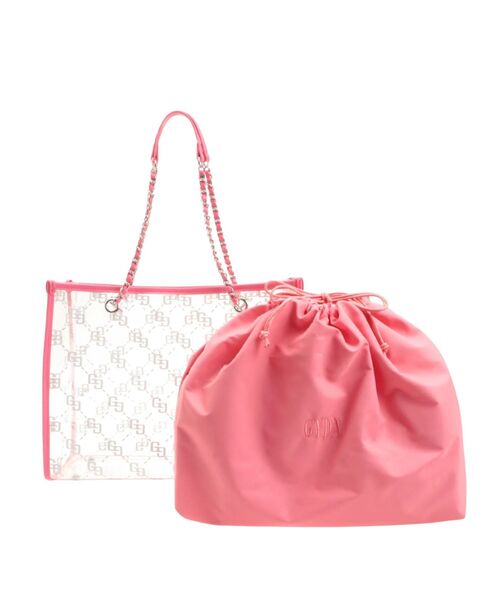 GYDA(ジェイダ)の「GG glitter print clearトートBAG(トートバッグ・レディース・ブラック/シルバー/ピンク・FREE)」の19枚目の写真
