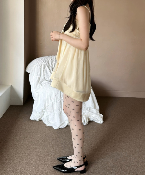 Ada.(エイダ)の「フロントリボン シアー キャミチュニック(ワンピース・レディース・アイボリー/ピンク/ブラック・FREE)」の22枚目の写真