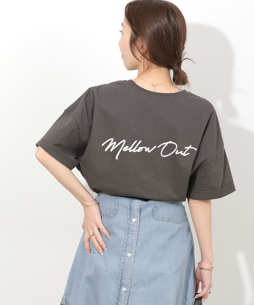 JOURNAL STANDARD relume（ジャーナルスタンダード　レリューム）の「《追加2 / 新色》刺繍ロゴハーフスリーブT（Tシャツ/カットソー・レディース・ブラウン/グレー/ブラック系その他/ホワイト・FREE）」の9枚目の写真