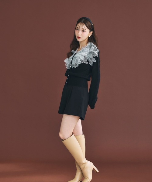 polaura(ポローラ)の「クラシックハイウエストショートパンツ(その他パンツ・レディース・キャメル/オフホワイト/ブラック・S/M)」の17枚目の写真