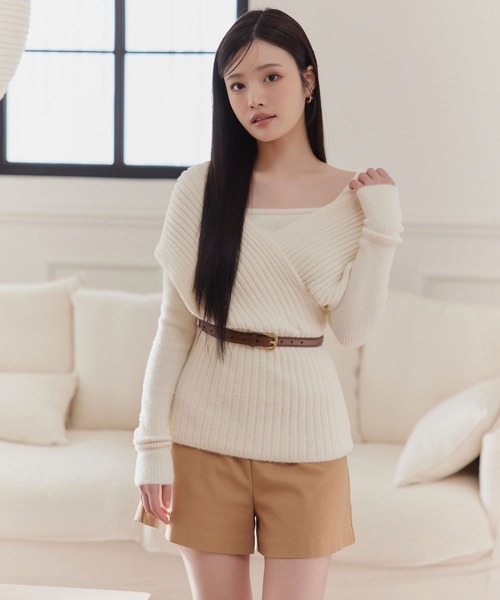polaura(ポローラ)の「クラシックハイウエストショートパンツ(その他パンツ・レディース・キャメル/オフホワイト/ブラック・S/M)」の21枚目の写真