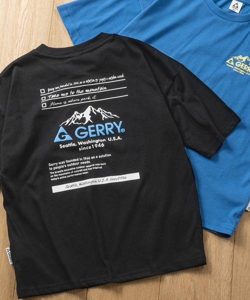 GERRY(ジェリー)の「【30】〔GERRY/ジェリー〕ドライコットン アソートデザイン 5分袖Tシャツ 吸水速乾(Tシャツ/カットソー・キッズ・ブラック系1/ブルー系2/ブラック系2/ブルー系1・140/160/150)」の2枚目の写真