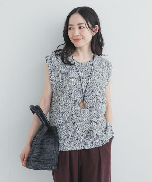 URBAN RESEARCH DOORS(アーバンリサーチドアーズ)の「ブークレノースリーブニット(ニット/セーター・レディース・ベージュ/グレー系その他・FREE)」の18枚目の写真
