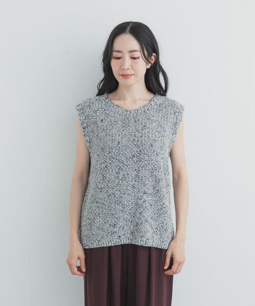 URBAN RESEARCH DOORS(アーバンリサーチドアーズ)の「ブークレノースリーブニット(ニット/セーター・レディース・ベージュ/グレー系その他・FREE)」の10枚目の写真