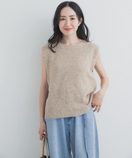 URBAN RESEARCH DOORS(アーバンリサーチドアーズ)の「ブークレノースリーブニット(ニット/セーター・レディース・ベージュ/グレー系その他・FREE)」の15枚目の写真