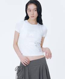 Photo album graphic sleeveless WHITE