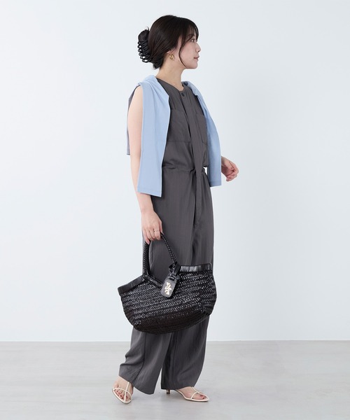 MICA&DEAL(マイカ&ディール)の「ハイツイストサロペット(サロペット/オーバーオール・レディース・ベージュ/グレー・36)」の16枚目の写真
