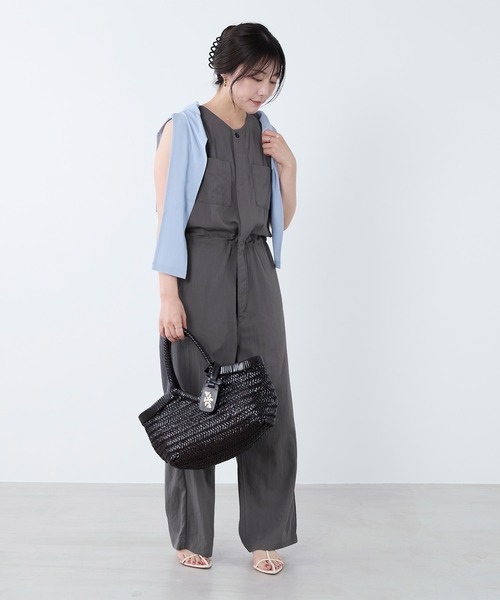 MICA&DEAL(マイカ&ディール)の「ハイツイストサロペット(サロペット/オーバーオール・レディース・ベージュ/グレー・36)」の17枚目の写真
