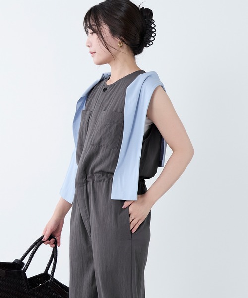 MICA&DEAL(マイカ&ディール)の「ハイツイストサロペット(サロペット/オーバーオール・レディース・ベージュ/グレー・36)」の18枚目の写真