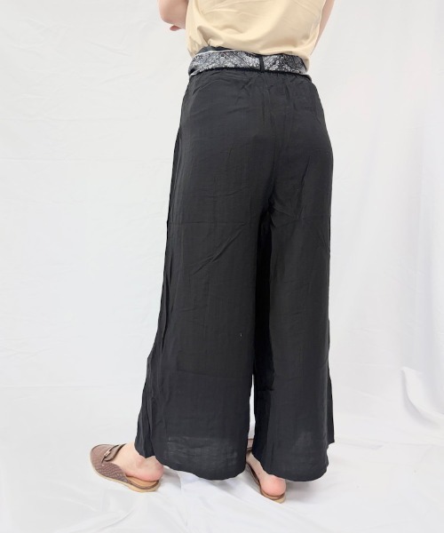 Alite cloth(アリーテクロス)の「スカーフベルト付きワイドパンツ(その他パンツ・レディース・ベージュ/ブラック/ホワイト・FREE)」の7枚目の写真