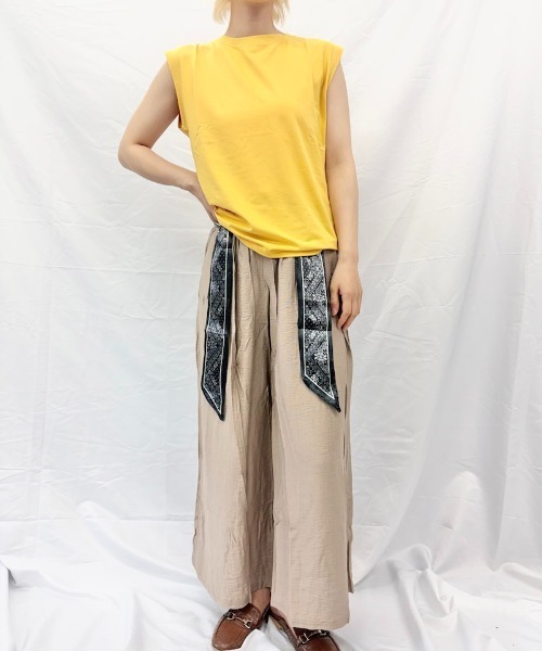 Alite cloth(アリーテクロス)の「スカーフベルト付きワイドパンツ(その他パンツ・レディース・ベージュ/ブラック/ホワイト・FREE)」の9枚目の写真