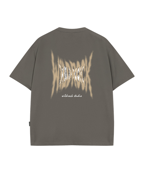 WILDROCK(ワイルドロック)の「スパイクハーフトーン クールコットン オーバーサイズ 半袖Tシャツ(Tシャツ/カットソー・メンズ・ホワイト/スカイブルー/ブラック/ピンク/イエロー/ブルー/チャコール・SMALL/MEDIUM/LARGE)」の3枚目の写真