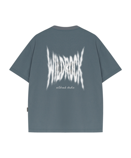 WILDROCK(ワイルドロック)の「スパイクハーフトーン クールコットン オーバーサイズ 半袖Tシャツ(Tシャツ/カットソー・メンズ・ホワイト/スカイブルー/ブラック/ピンク/イエロー/ブルー/チャコール・SMALL/MEDIUM/LARGE)」の14枚目の写真