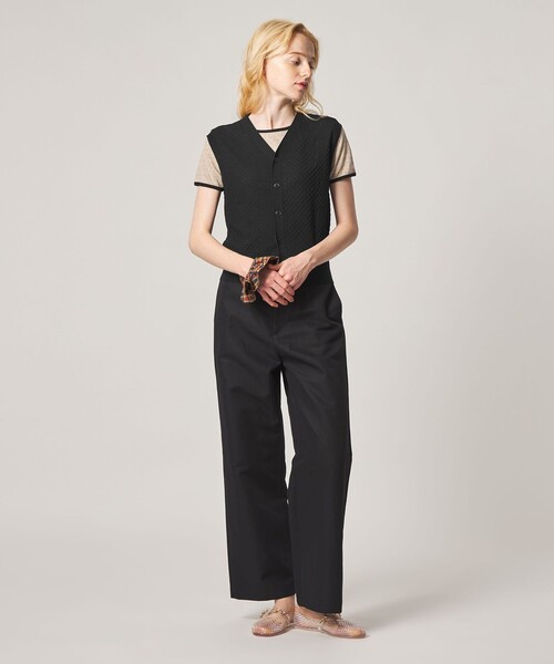Steven Alan(スティーブンアラン)の「<Steven Alan>スクエア ジャガード ベスト(ニット/セーター・レディース・レッド/ブラック/ベージュ/オフホワイト・FREE)」の9枚目の写真