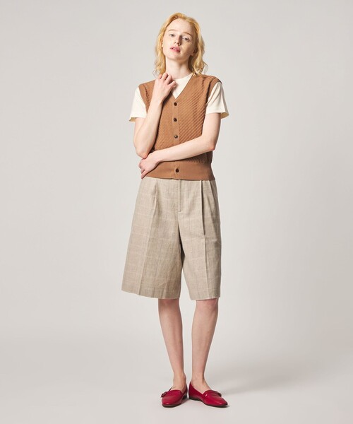 Steven Alan(スティーブンアラン)の「<Steven Alan>スクエア ジャガード ベスト(ニット/セーター・レディース・レッド/ブラック/ベージュ/オフホワイト・FREE)」の11枚目の写真