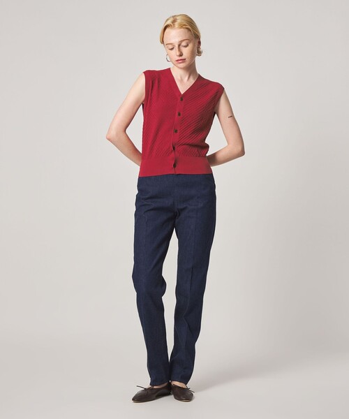 Steven Alan(スティーブンアラン)の「<Steven Alan>スクエア ジャガード ベスト(ニット/セーター・レディース・レッド/ブラック/ベージュ/オフホワイト・FREE)」の12枚目の写真