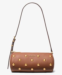 IZZY スタッズ ぺブルレザー バレルポシェット スモール