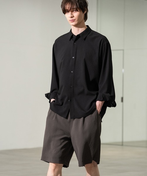 CITY TOKYO(シティトウキョウ)の「【CITY TOKYO】Multi-flex ワイドショーツ(その他パンツ・メンズ・ダークブラウン/ブラック・2/1)」の5枚目の写真