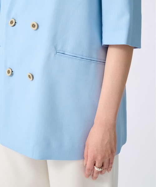 UJOH（ウジョー）の「【UJOH/ウジョー】6BW Half Sleeve JKT/ハーフスリーブジャケット（テーラードジャケット・レディース・オレンジ・2）」の15枚目の写真