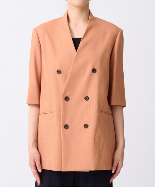 UJOH（ウジョー）の「【UJOH/ウジョー】6BW Half Sleeve JKT/ハーフスリーブジャケット（テーラードジャケット・レディース・オレンジ・2）」の10枚目の写真