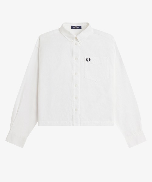 FRED PERRY（フレッドペリー）の「Embroidered Placket Shirt／刺繍プラケットシャツ（シャツ/ブラウス・レディース・ホワイト・10）」の5枚目の写真
