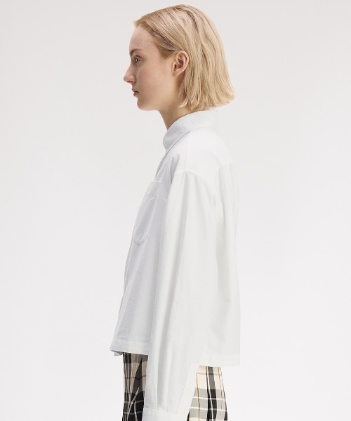 FRED PERRY（フレッドペリー）の「Embroidered Placket Shirt／刺繍プラケットシャツ（シャツ/ブラウス・レディース・ホワイト・10）」の4枚目の写真