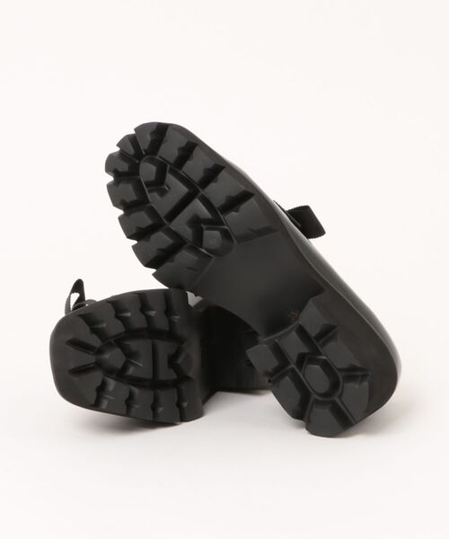 本革/軽量/275g/太ヒール/6cm】リボンパンプス ALL BLACK│Jeffrey