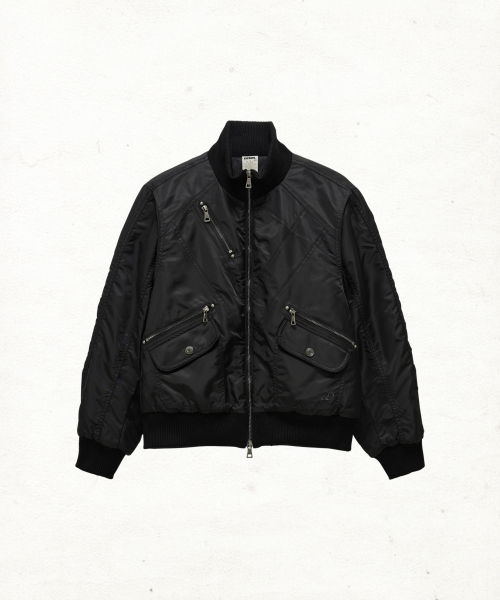 DD cropped studded MA-1 jacket (BLACK)（ブルゾン）｜DANDEL