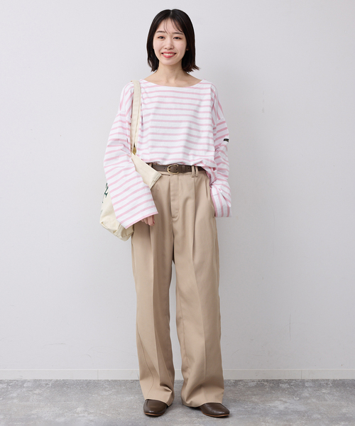 Le Minor（ルミノア）の「《追加》LE MINOR/ルミノア SLOBE別注 ビッグボーダロンTEE（Tシャツ/カットソー・レディース・ボルドー/ピンク/ブラウン・FREE）」の17枚目の写真