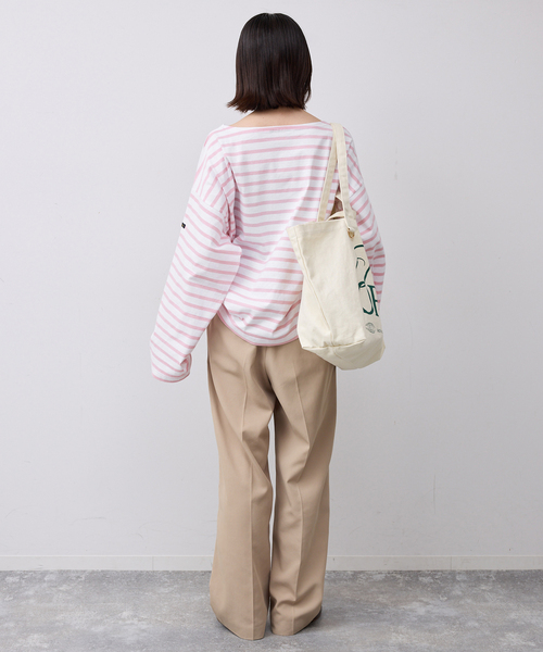 Le Minor（ルミノア）の「《追加》LE MINOR/ルミノア SLOBE別注 ビッグボーダロンTEE（Tシャツ/カットソー・レディース・ボルドー/ピンク/ブラウン・FREE）」の19枚目の写真