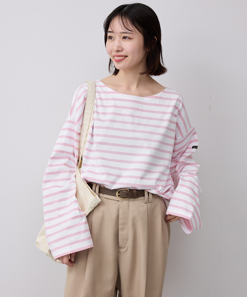 Le Minor（ルミノア）の「《追加》LE MINOR/ルミノア SLOBE別注 ビッグボーダロンTEE（Tシャツ/カットソー・レディース・ボルドー/ピンク/ブラウン・FREE）」の20枚目の写真