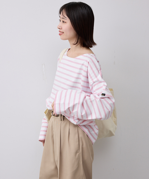 Le Minor（ルミノア）の「《追加》LE MINOR/ルミノア SLOBE別注 ビッグボーダロンTEE（Tシャツ/カットソー・レディース・ボルドー/ピンク/ブラウン・FREE）」の21枚目の写真