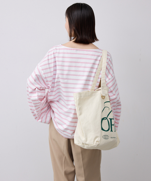 Le Minor（ルミノア）の「《追加》LE MINOR/ルミノア SLOBE別注 ビッグボーダロンTEE（Tシャツ/カットソー・レディース・ボルドー/ピンク/ブラウン・FREE）」の22枚目の写真