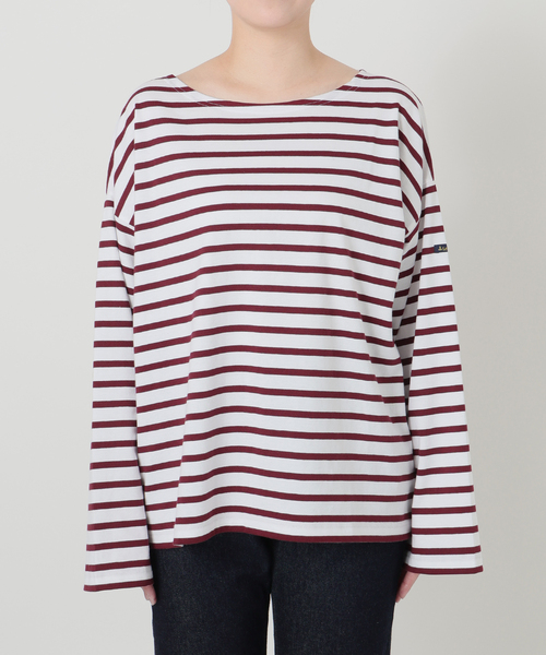 Le Minor(ルミノア)の「《追加》LE MINOR/ルミノア SLOBE別注 ビッグボーダロンTEE(Tシャツ/カットソー・レディース・ボルドー/ピンク/ブラウン・FREE)」の19枚目の写真