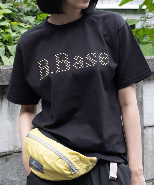 BROKEN BASE（ブロークンベース）の「B.Base puff dot Tee / B.Base パフドットTee（Tシャツ/カットソー・メンズ・ネイビー/カーキ/ブラック・MEDIUM/SMALL/LARGE）」の2枚目の写真
