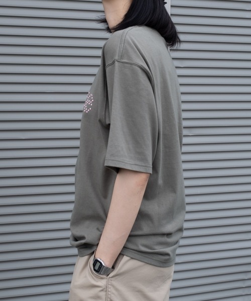 BROKEN BASE（ブロークンベース）の「B.Base puff dot Tee / B.Base パフドットTee（Tシャツ/カットソー・メンズ・ネイビー/カーキ/ブラック・MEDIUM/SMALL/LARGE）」の22枚目の写真