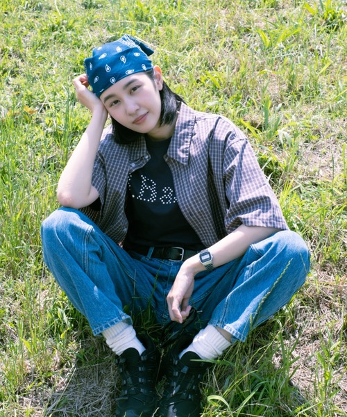 BROKEN BASE（ブロークンベース）の「B.Base puff dot Tee / B.Base パフドットTee（Tシャツ/カットソー・メンズ・ネイビー/カーキ/ブラック・MEDIUM/SMALL/LARGE）」の17枚目の写真