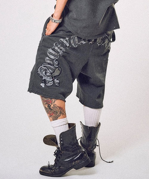 GALFY(ガルフィー)の「GALFY-病みに還りしショーパン(その他パンツ・メンズ・ホワイト/ブラック・L/XL)」の2枚目の写真