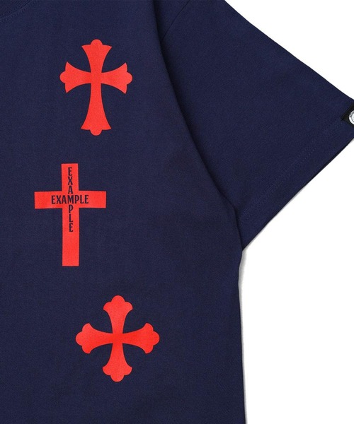 EXAMPLE(エグザンプル)の「EXAMPLE 9CROSS S/S TEE(Tシャツ/カットソー・メンズ・インディゴブルー/ホワイト/ブラック・XXL/XL/L/M)」の18枚目の写真
