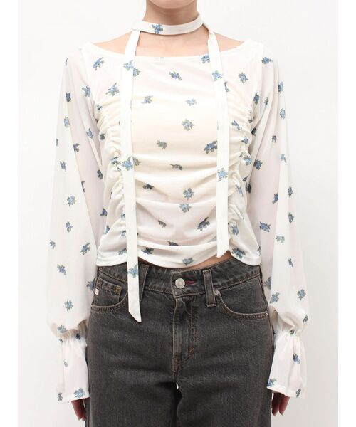 jouetie(ジュエティ)の「パターンシアーベロアトップス(Tシャツ/カットソー・レディース・ブラック/ブラウン/オフホワイト・FREE)」の12枚目の写真