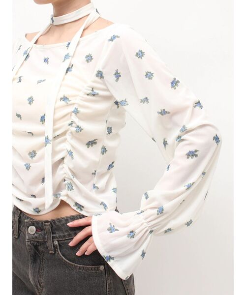 jouetie(ジュエティ)の「パターンシアーベロアトップス(Tシャツ/カットソー・レディース・ブラック/ブラウン/オフホワイト・FREE)」の16枚目の写真