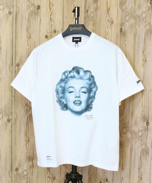 Schott(ショット)の「MARILYN MONROE MONOCHROME T-SHIRT(Tシャツ/カットソー・メンズ・ホワイト/ブラック・M/XXL/XL/L)」の3枚目の写真
