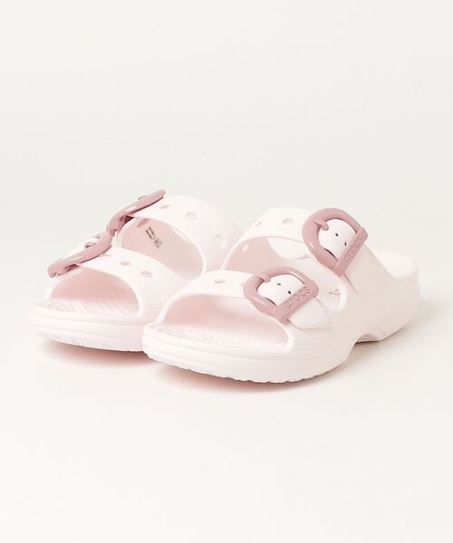 crocs（クロックス）の「crocs/クロックス SATURDAYENAMELBUCKLESNDLW（サンダル・レディース・ベージュ/ピンク・22cm/23cm/25cm/24cm）」の2枚目の写真