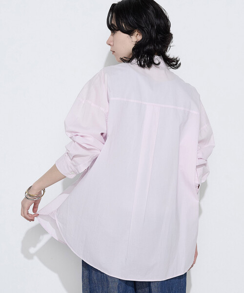 COMME CA Wardrobe(コムサワードローブ)の「〔 +サイズ 〕 ソフトコットンローン シャツ(シャツ/ブラウス・レディース・イエロー/ミント/ピンク・13号)」の8枚目の写真