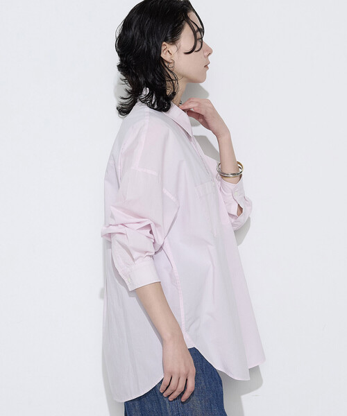 COMME CA Wardrobe(コムサワードローブ)の「〔 +サイズ 〕 ソフトコットンローン シャツ(シャツ/ブラウス・レディース・イエロー/ミント/ピンク・13号)」の9枚目の写真