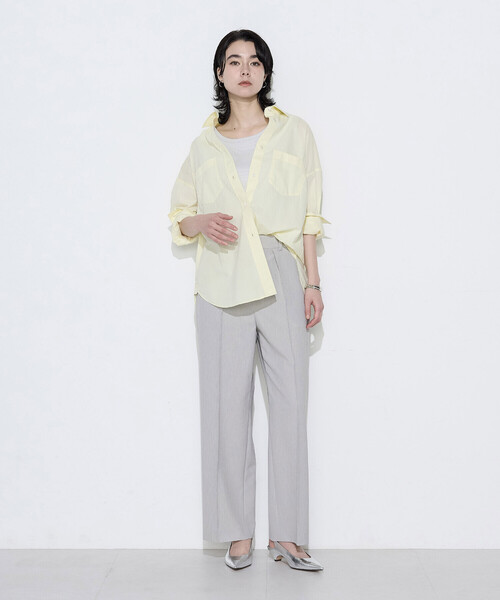 COMME CA Wardrobe(コムサワードローブ)の「〔 +サイズ 〕 ソフトコットンローン シャツ(シャツ/ブラウス・レディース・イエロー/ミント/ピンク・13号)」の11枚目の写真